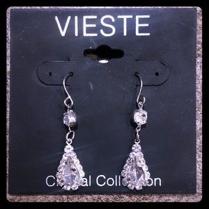 VIESTE Crystal Collection teardrop dangle earrings
